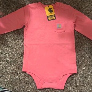 Carhartt Coral Long Sleeve Baby Bodysuit